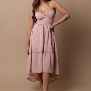 Joyfolie NWT Midi Dress Vola Light Orchid